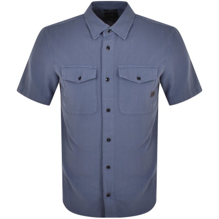 G-Star Raw Marine Long Sleeved Shirt Blue | Mainline Menswear United States